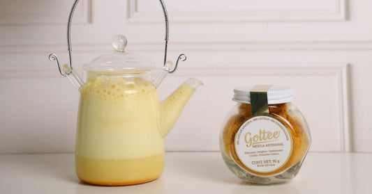 Prepara fácilmente una deliciosa Leche Dorada con la mezcla artesanal de Goltee