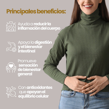 Cápsulas Golden Milk |  Cúrcuma, Jengibre, Cardamomo | Goltee®